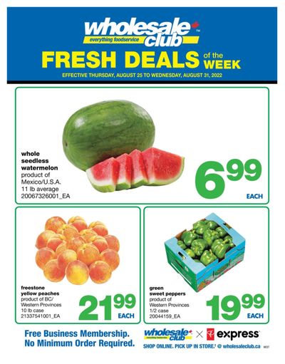 Wholesale Club (West) Fresh Deals of the Week Flyer August 25 to 31