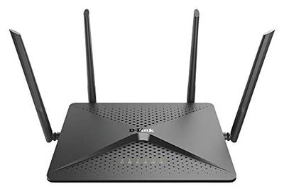 D-Link AC2600 High-Power Wi-Fi Gigabit Router, Dual Band, MU-MIMO, QoS, SmartConnect, 4X4 Wireless, 4 Gig Ports, WiFi Coverage, 2x USB, 4 High-Power External Antennas w/ High-Power Amplifier (DIR-882), Black $79.99 (Reg $179.99)