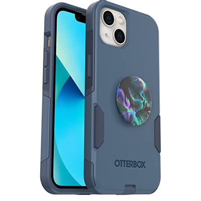 Bundle: OtterBox Commuter Series for iPhone 13 - (Rock Skip Way) + PopSockets PopGrip - (Oil Agate) $30.6 (Reg $37.71)