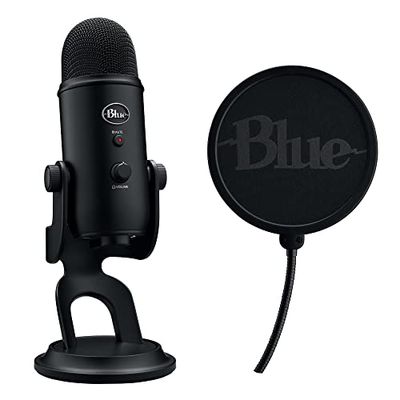 Logitech for Creators Logitech Blue Yeti Game Streaming Kit with Yeti USB Gaming Mic, Blue VO!CE Software, Exclusive Streamlabs Themes, Custom Blue Pop Filter, PC/Mac/PS4/PS5 - Blackout $139.99 (Reg $186.45)