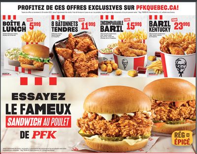 KFC Canada Coupon (Quebec) Valid until October 30