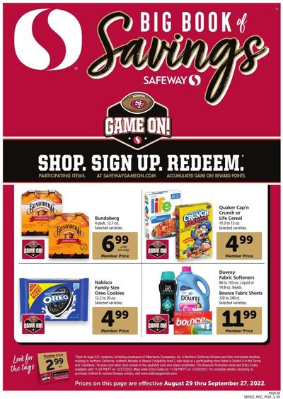 Safeway (CA, HI, OR, WA) Weekly Ad Flyer Specials August 29 to September 27, 2022