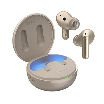 LG Tone Free FP9E - Active Noise Cancelling True Wireless Bluetooth Earbuds with Plug & Wireless Connection, UVnano Charging Case, Flex Action Bass ™, and IPX4 Water Resistant (Gold) $174.77 (Reg $240.26)