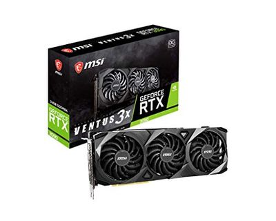 MSI Gaming GeForce RTX 3090 24GB GDRR6X 384-Bit HDMI/DP Nvlink Torx Fan 3 Ampere Architecture OC Graphics Card (RTX 3090 Ventus 3X 24G OC) $1368.98 (Reg $1708.98)