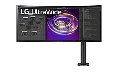 LG 34WP88CN-B 34 Inch QHD (3440 x 1440) Curved Monitor with UltraWide 5ms 60Hz Display and Ergonimic Monitor Arm, AMD FreeSync, USB Type C, Black $710.11 (Reg $773.59)