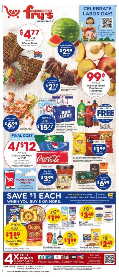 Fry’s (AZ) Weekly Ad Flyer Specials August 31 to September 6, 2022