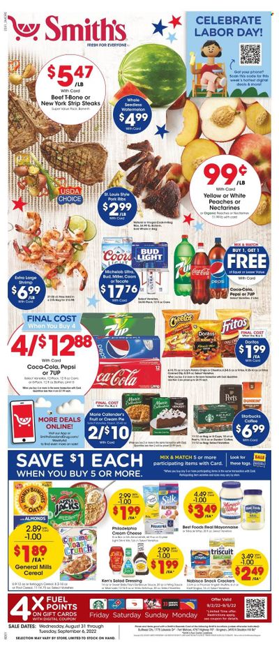 Smith's (AZ, ID, MT, NM, NV, UT, WY) Weekly Ad Flyer Specials August 31 to September 6, 2022