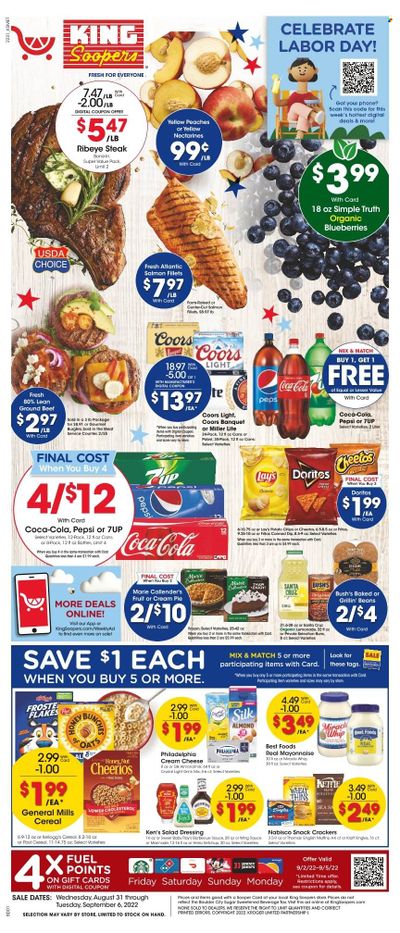 King Soopers (CO) Weekly Ad Flyer Specials August 31 to September 6, 2022