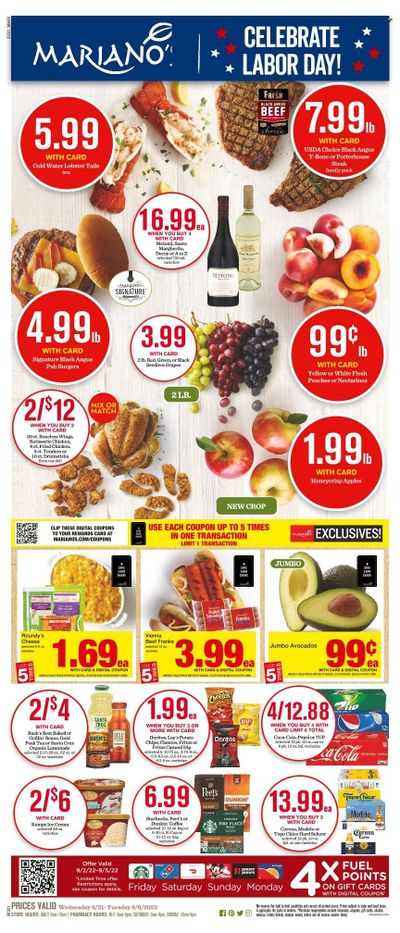 Mariano’s (IL) Weekly Ad Flyer Specials August 31 to September 6, 2022