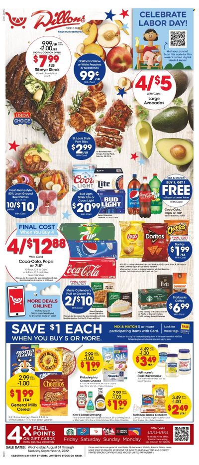 Dillons (KS) Weekly Ad Flyer Specials August 31 to September 6, 2022
