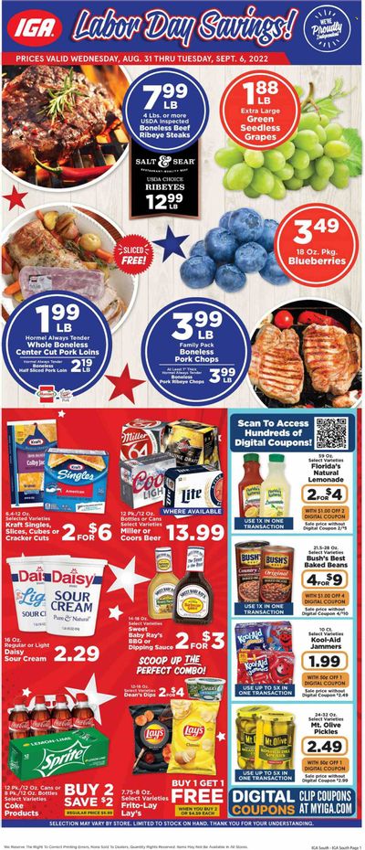 IGA (KY) Weekly Ad Flyer Specials August 31 to September 6, 2022