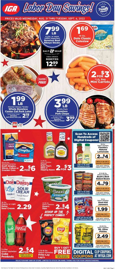 IGA (VA) Weekly Ad Flyer Specials August 31 to September 6, 2022