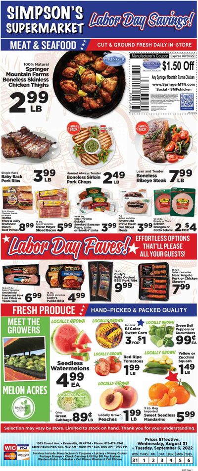 IGA (IN) Weekly Ad Flyer Specials August 31 to September 6, 2022