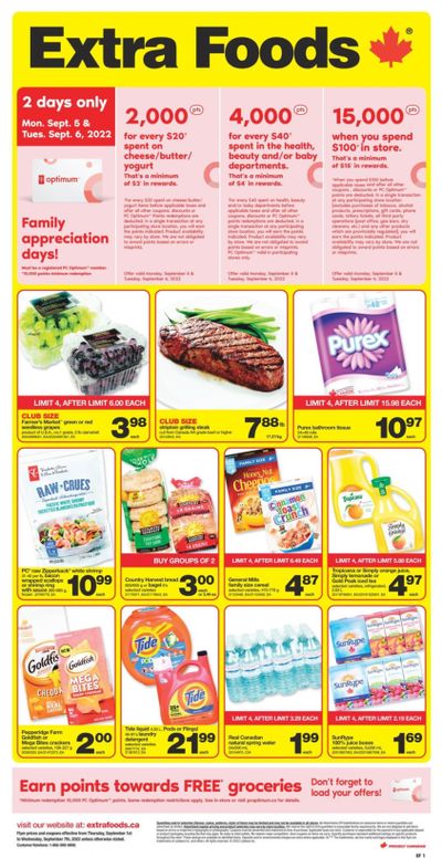 Extra Foods Flyer September 1 to 7