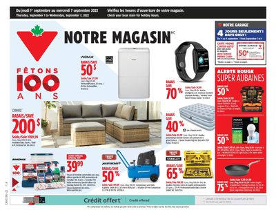 Canadian Tire (QC) Flyer September 1 to 7