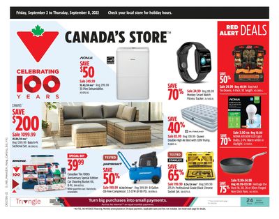 Canadian Tire (West) Flyer September 2 to 8