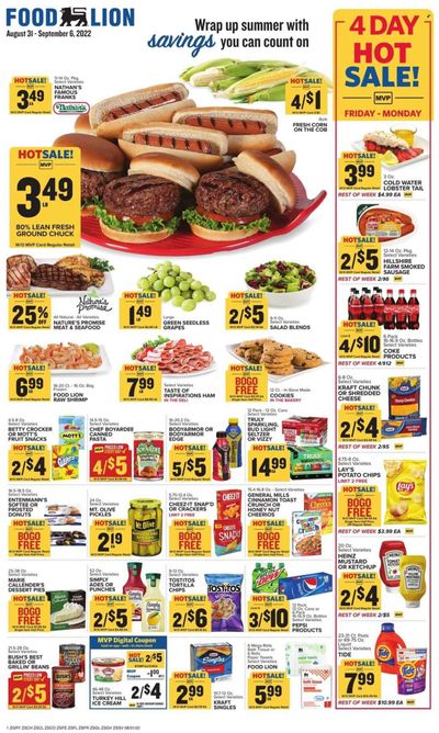 Food Lion (SC) Weekly Ad Flyer Specials August 31 to September 6, 2022