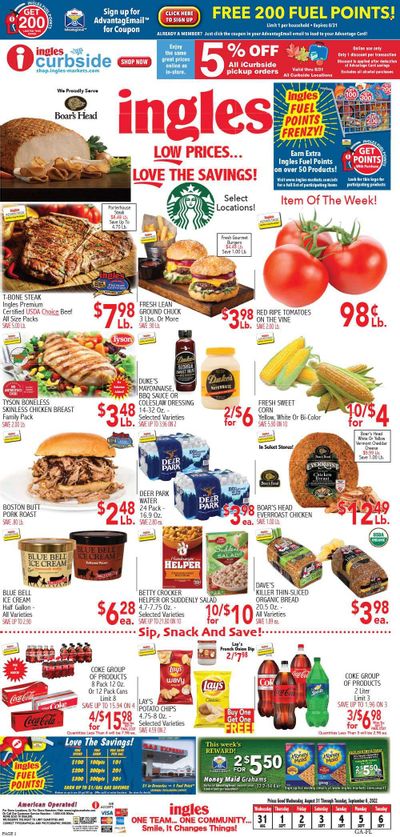 Ingles (GA, NC, SC, TN) Weekly Ad Flyer Specials August 31 to September 6, 2022
