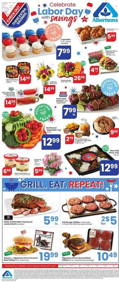 Albertsons (CA, ID, LA, MT, OR, TX, WA) Weekly Ad Flyer Specials August 31 to September 6, 2022