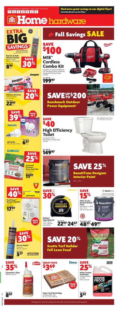Home Hardware (ON) Flyer September 1 to 7