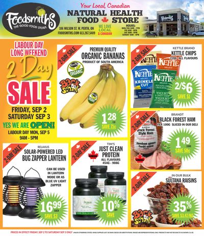 Foodsmiths Flyer September 1 to 8