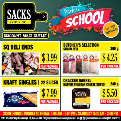 Sacks Food Co. Flyer September 1 to 7