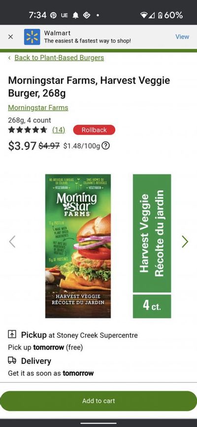 Walmart Canada: Morningstar Farms Veggies Burgers $1.47 After Coupon