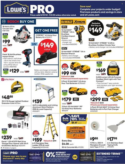 Lowe's Weekly Ad Flyer Specials August 29 to September 2, 2022