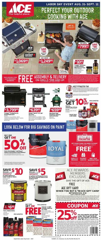 ACE Hardware Weekly Ad Flyer Specials August 31 to September 12, 2022