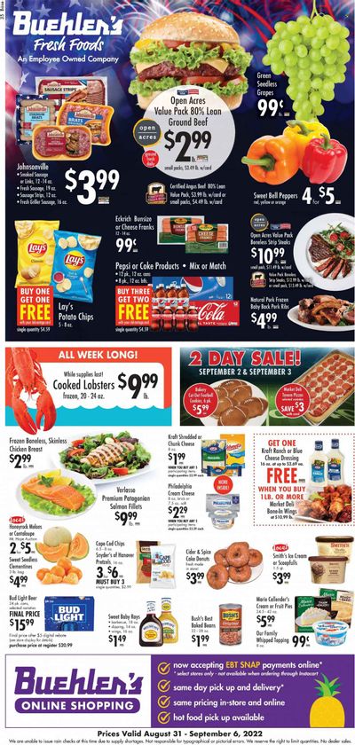 Buehler's (OH) Weekly Ad Flyer Specials August 31 to September 6, 2022