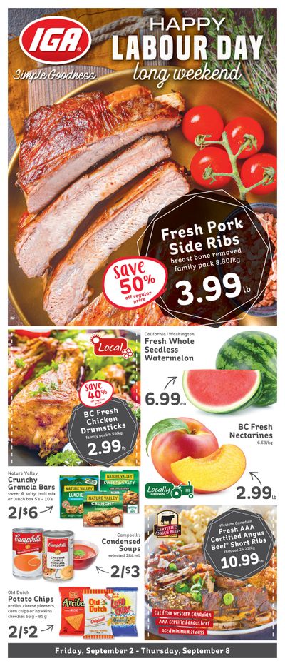 IGA Stores of BC Flyer September 2 to 8