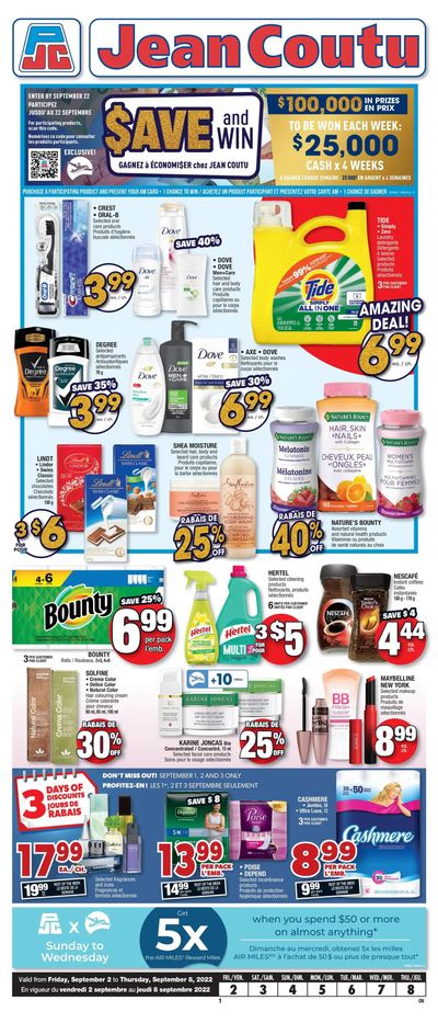 Jean Coutu (ON) Flyer September 2 to 8