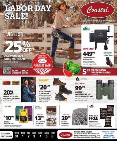 Coastal Farm & Ranch Weekly Ad Flyer Specials August 31 to September 6, 2022