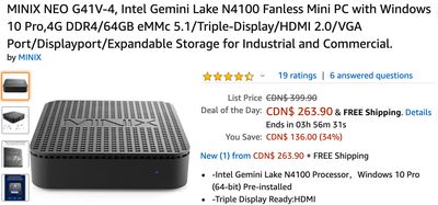 Amazon Canada Deals: Save 34% on MINIX Digital Devices + 39% on Mini Projector