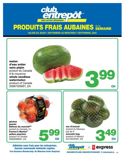 Wholesale Club (QC) Fresh Deals of the Week Flyer September 1 to 7