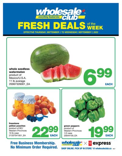 Wholesale Club (West) Fresh Deals of the Week Flyer September 1 to 7