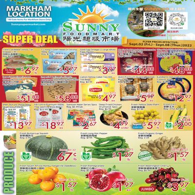 Sunny Foodmart (Markham) Flyer September 2 to 8