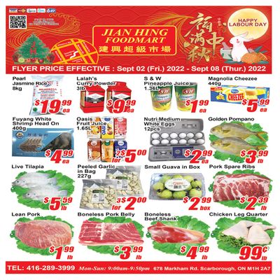Jian Hing Foodmart (Scarborough) Flyer September 2 to 8