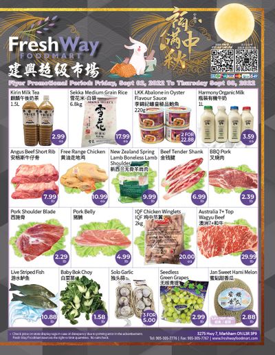 FreshWay Foodmart Flyer September 2 to 8