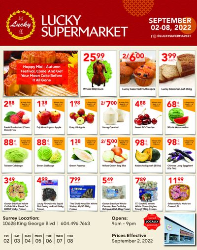 Lucky Supermarket (Surrey) Flyer September 2 to 8