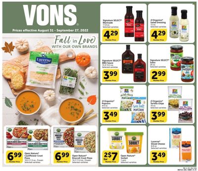 Vons (CA) Weekly Ad Flyer Specials August 31 to October 27, 2022