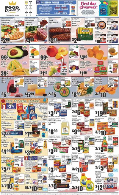 Food Dynasty (NY) Weekly Ad Flyer Specials September 2 to September 8, 2022