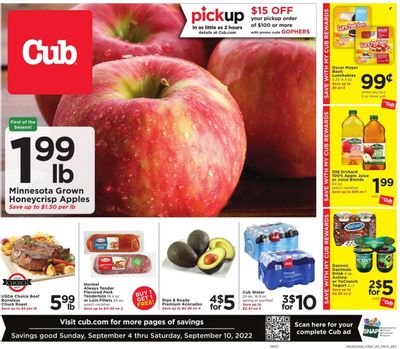 Cub Foods (MN) Weekly Ad Flyer Specials September 4 to September 10, 2022