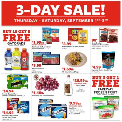 Fareway (IA) Weekly Ad Flyer Specials September 1 to September 3, 2022