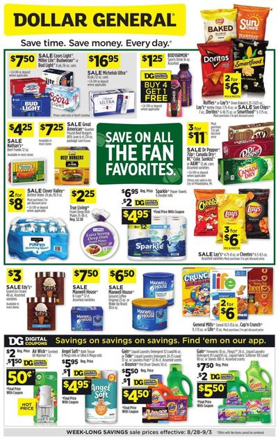 Dollar General (NC) Weekly Ad Flyer Specials August 28 to September 3, 2022