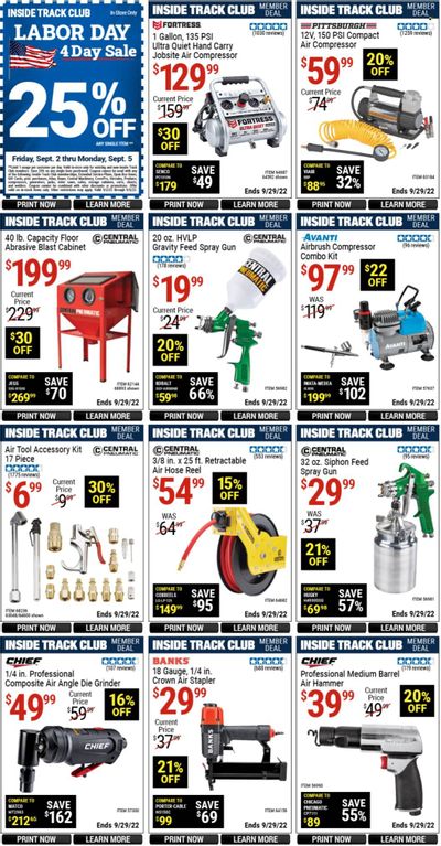 Harbor Freight Weekly Ad Flyer Specials September 4 to September 29, 2022