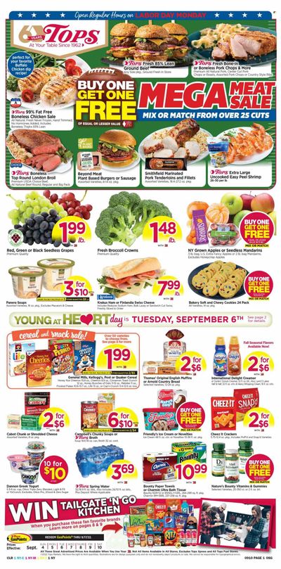 Tops Weekly Ad Flyer Specials September 4 to September 10, 2022