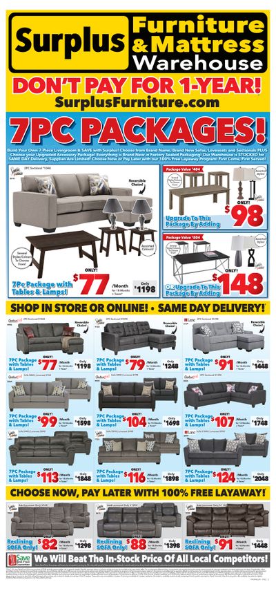 Surplus Furniture & Mattress Warehouse (Lethbridge) Flyer September 5 to 18