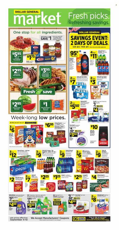 Dollar General (AL, GA, KY, LA, TN) Weekly Ad Flyer Specials September 4 to September 10, 2022