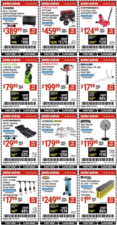 Harbor Freight Weekly Ad Flyer Specials September 5 to September 18, 2022